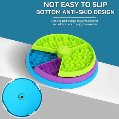 Slow Food Bowl Anti Choking Cat Bowl Dog Basin Puzzle Feeder Healthy Pet Rotating Game Board Pet Products — product detail