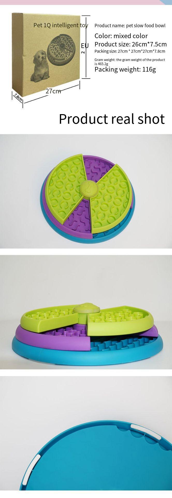 Slow Food Bowl Anti Choking Cat Bowl Dog Basin Puzzle Feeder Healthy Pet Rotating Game Board Pet Products — product detail