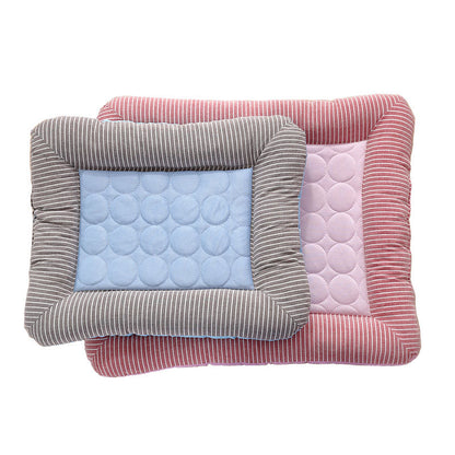Pet Cooling Pad Bed For Dogs Cats Puppy Kitten Cool Mat Pet Blanket Ice Silk Material Soft For Summer Sleeping  Blue Breathable — product detail