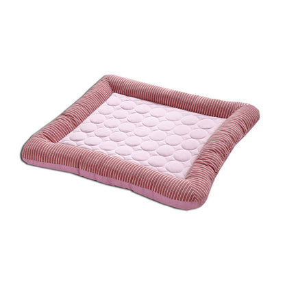 Pet Cooling Pad Bed For Dogs Cats Puppy Kitten Cool Mat Pet Blanket Ice Silk Material Soft For Summer Sleeping  Blue Breathable — product detail