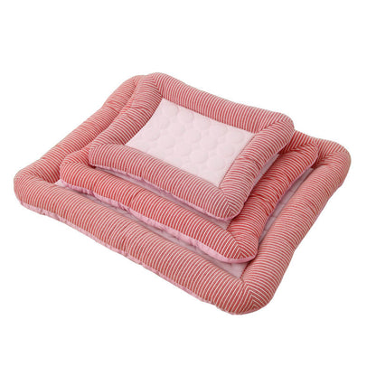 Pet Cooling Pad Bed For Dogs Cats Puppy Kitten Cool Mat Pet Blanket Ice Silk Material Soft For Summer Sleeping  Blue Breathable — product detail