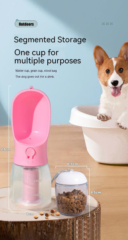 Dog Water Cup Drinking Food Garbage Bag Three-in-one Portable Small Multi-functional Pet Cups Pets Supplies — product detail