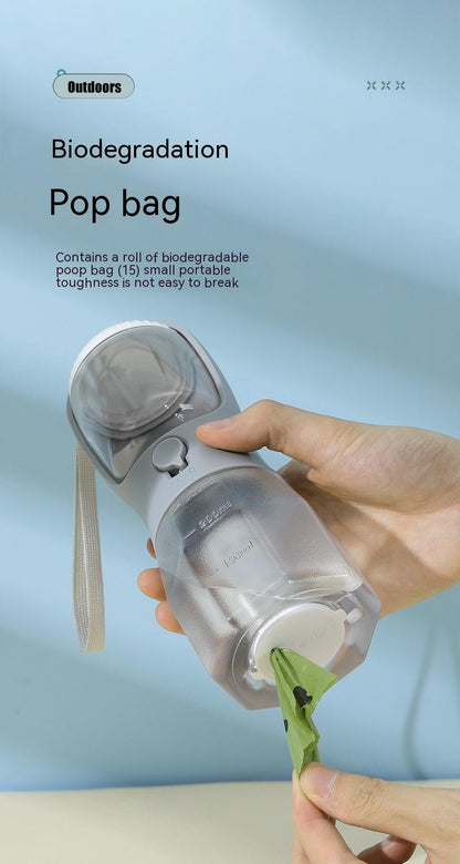 Dog Water Cup Drinking Food Garbage Bag Three-in-one Portable Small Multi-functional Pet Cups Pets Supplies — product detail
