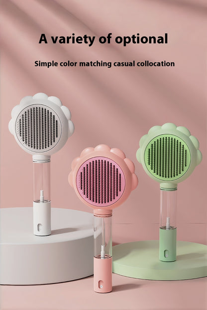 2 In 1 Self Cleaning Dog Brush Comb With Spray Pets Grooming Hair Remover Combs Brush Floating Hair Pet Grooming Brush Pet Products — product detail