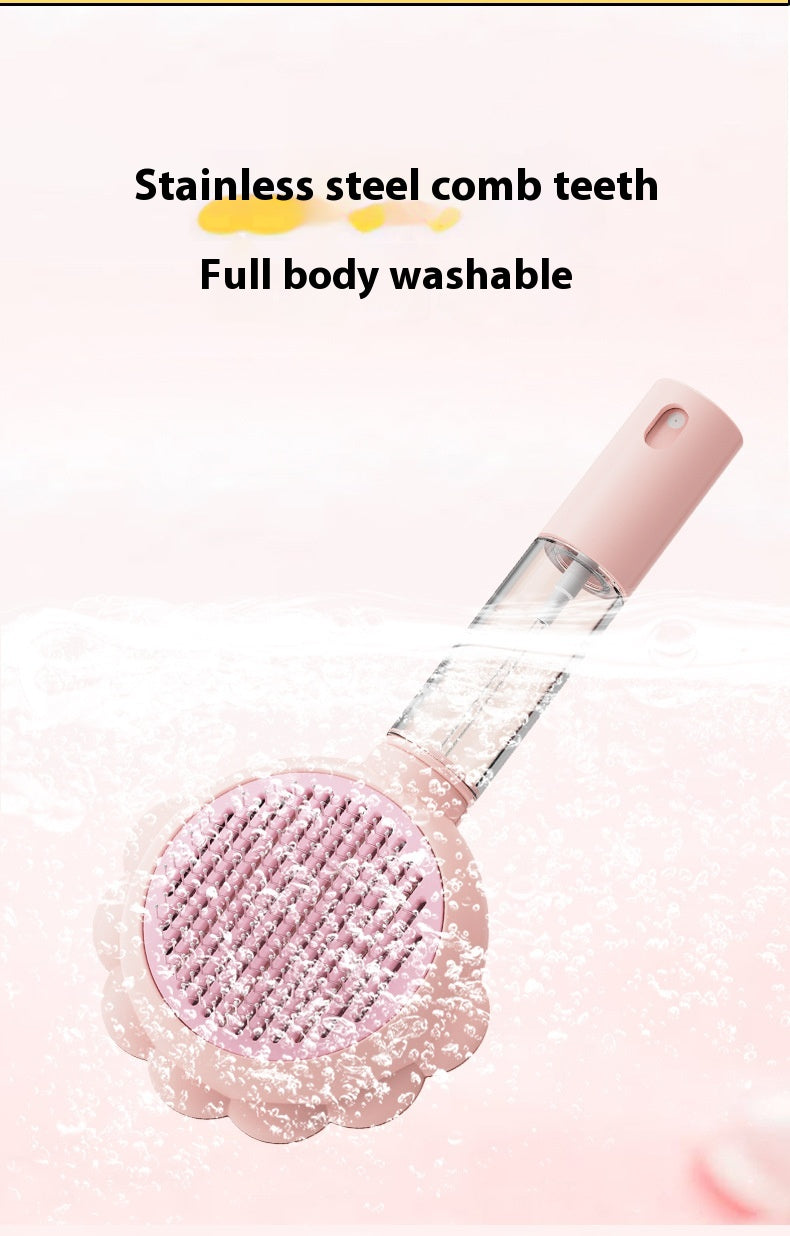 2 In 1 Self Cleaning Dog Brush Comb With Spray Pets Grooming Hair Remover Combs Brush Floating Hair Pet Grooming Brush Pet Products — product detail