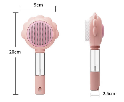 2 In 1 Self Cleaning Dog Brush Comb With Spray Pets Grooming Hair Remover Combs Brush Floating Hair Pet Grooming Brush Pet Products — product detail