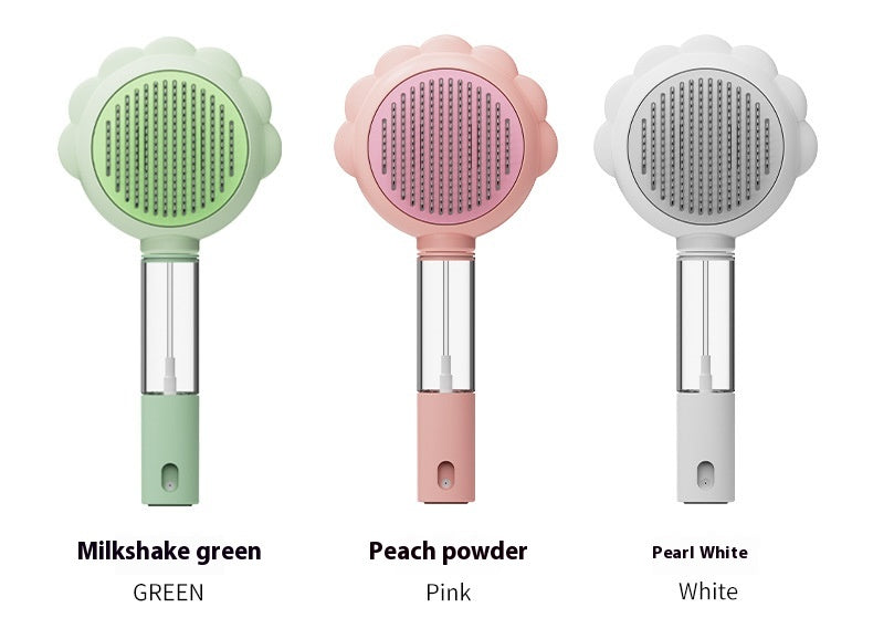2 In 1 Self Cleaning Dog Brush Comb With Spray Pets Grooming Hair Remover Combs Brush Floating Hair Pet Grooming Brush Pet Products — product detail