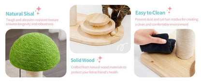 Mushroom Cat Scratcher with Ball Track — product detail