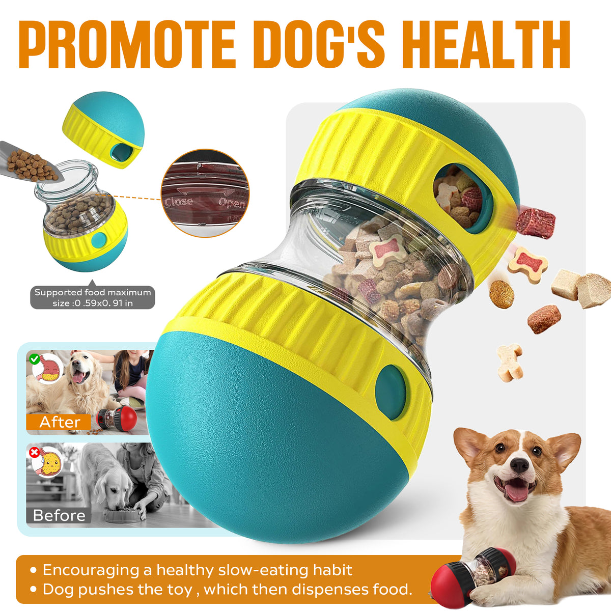 Adjustable Dog Treat-Dispensing Ball – supplier product photo