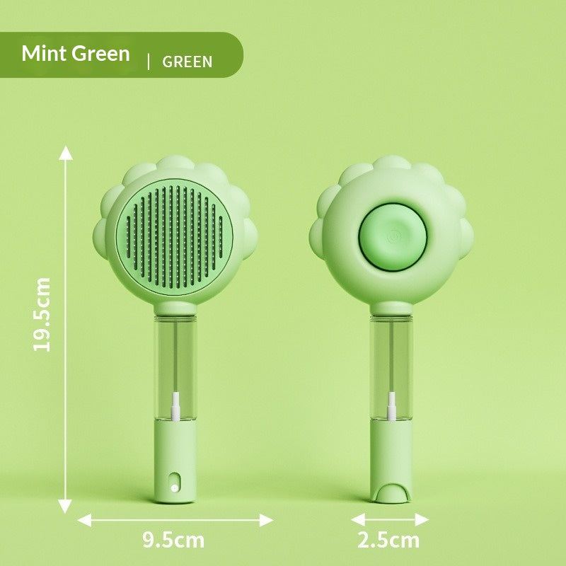 2 In 1 Self Cleaning Dog Brush Comb With Spray Pets Grooming Hair Remover Combs Brush Floating Hair Pet Grooming Brush Pet Products — product detail