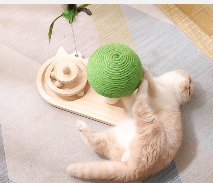 Pet Cat Tree Toys Cat Scratch Post Pet Furniture Scratching Post Cats Claw Scratcher Double Sisal Balls Cat Accessories — product detail
