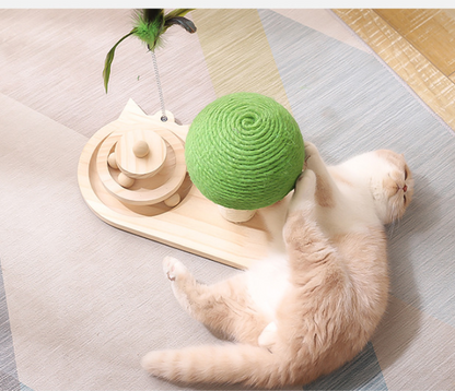 Pet Cat Tree Toys Cat Scratch Post Pet Furniture Scratching Post Cats Claw Scratcher Double Sisal Balls Cat Accessories — product detail