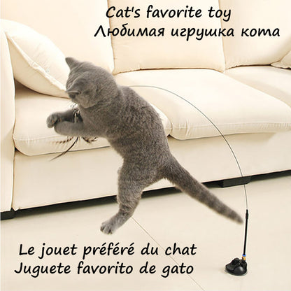 Suction-Cup Cat Teaser with Feather Lure — product detail