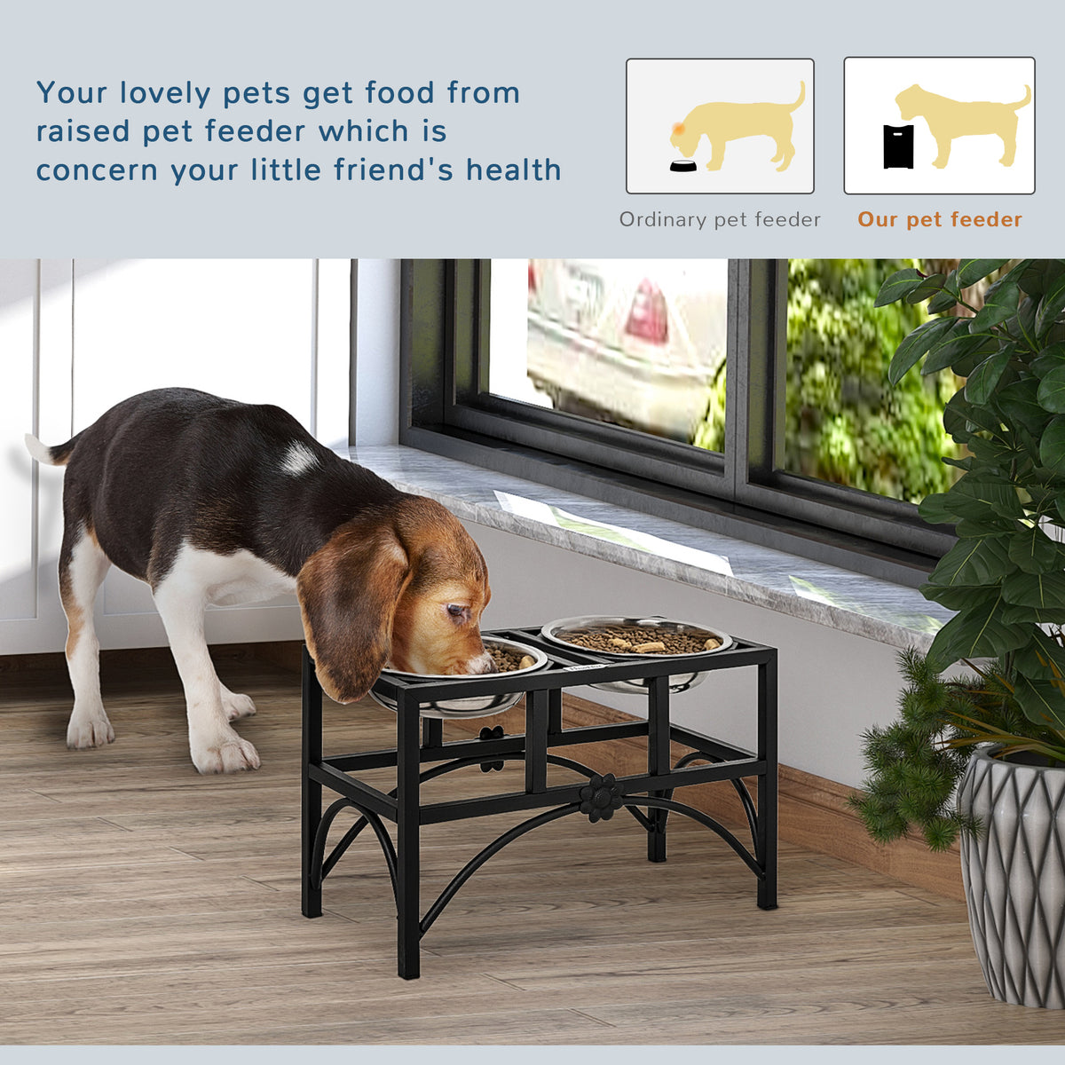17-Inch Elevated Double Dog Bowl Stand — product detail