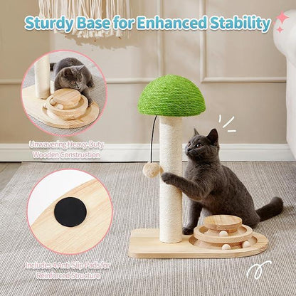 Mushroom Cat Scratcher with Ball Track — product detail