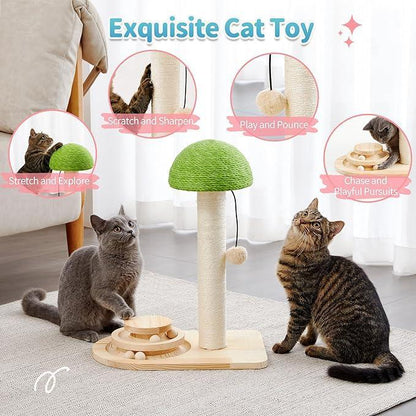 Mushroom Cat Scratcher with Ball Track — product detail