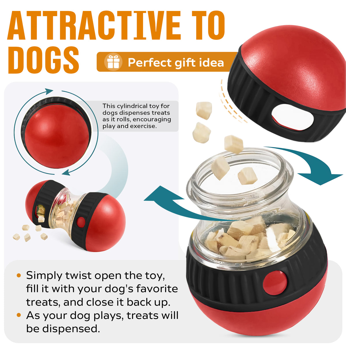 Adjustable Dog Treat-Dispensing Ball – supplier product photo