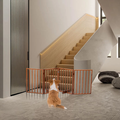 Wooden Dog Gate — Brown — product detail