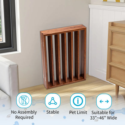 Wooden Dog Gate — Brown — product detail