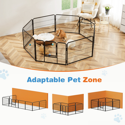 24-Inch Metal Dog Exercise Pen with Door — 8 Panels — product detail
