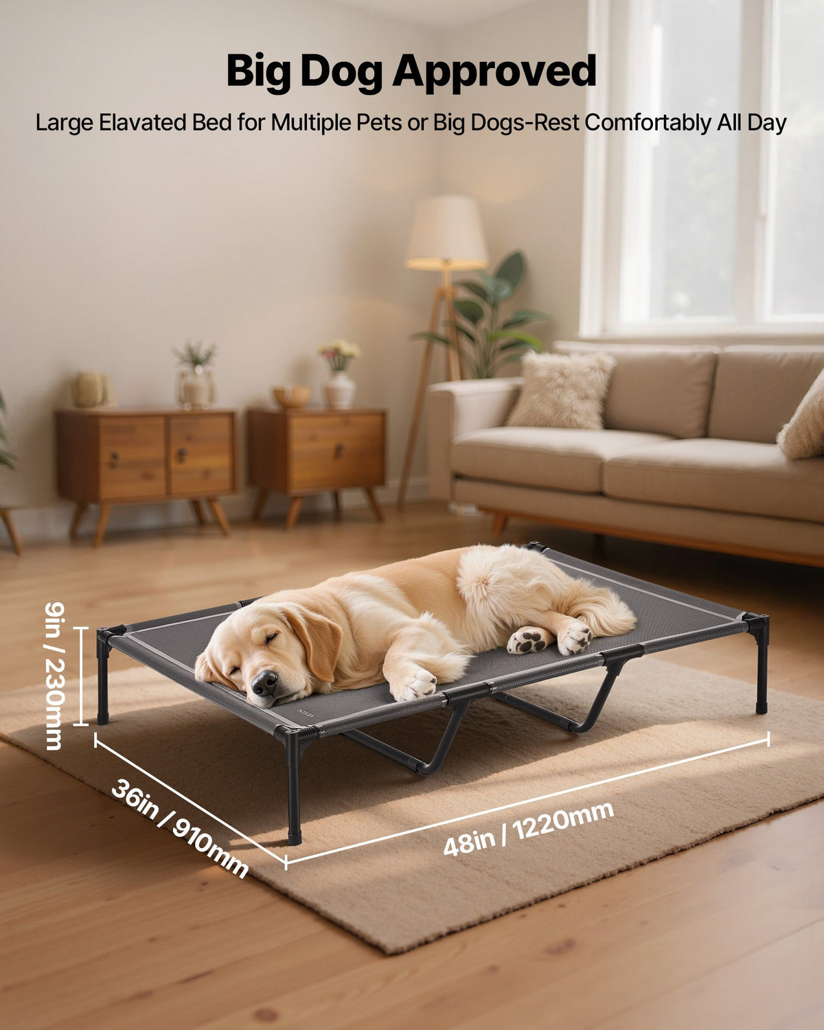 Extra-Large Raised Dog Cot — product detail