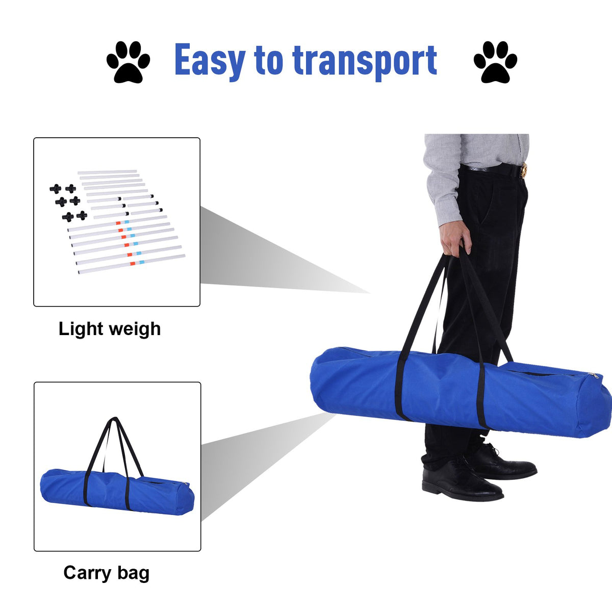 Outdoor Dog Agility Weave Poles — product detail