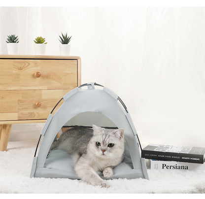 Cat Tent Cooling Mat  Dog House Pet Sofa Camping Dog Bed With Cushion For Dog Kennel Indoor Cat Nest Cat Bed Pets Products — product detail