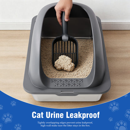 Stainless Steel Litter Box with Scoop and Mat – supplier product photo