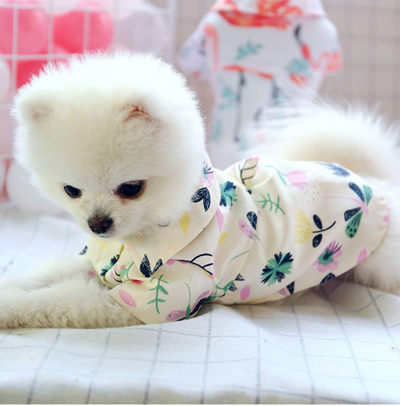 Small dog than the bear pomei thin summer cute shirt — product detail