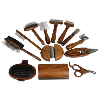 Pet Comb Solid Wood Antique Hair Removing Products — product detail