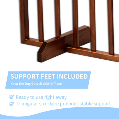 Wooden Dog Gate — Brown — product detail