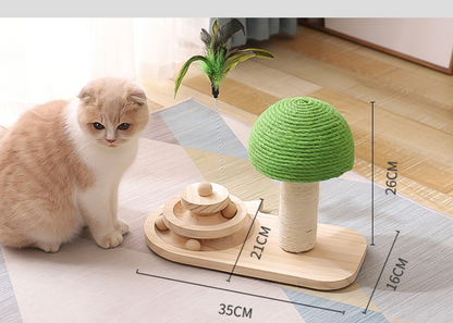 Pet Cat Tree Toys Cat Scratch Post Pet Furniture Scratching Post Cats Claw Scratcher Double Sisal Balls Cat Accessories — product detail