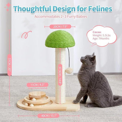 Mushroom Cat Scratcher with Ball Track — product detail