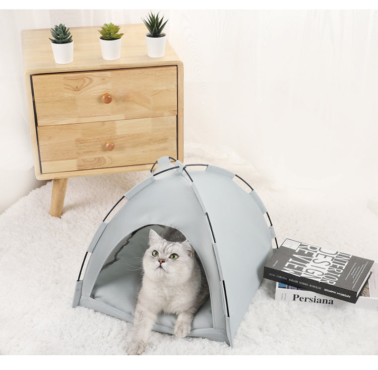 Cat Tent Cooling Mat  Dog House Pet Sofa Camping Dog Bed With Cushion For Dog Kennel Indoor Cat Nest Cat Bed Pets Products — product detail