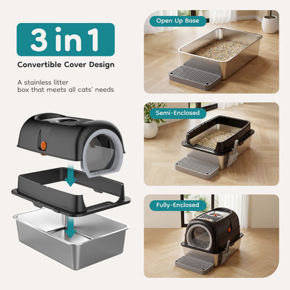 Convertible-Lid Cat Litter Box – supplier product photo