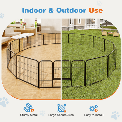 24-Inch Metal Dog Exercise Pen with Door — 8 Panels — product detail