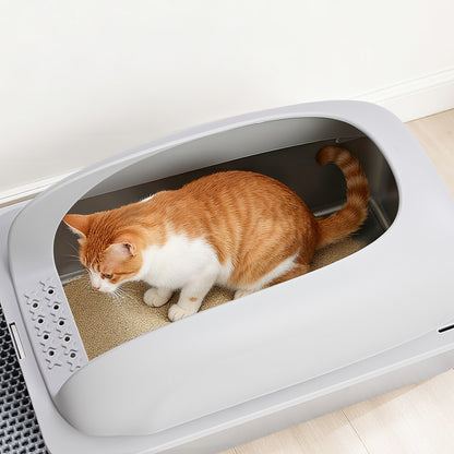 Stainless Steel Litter Box with Scoop and Mat – supplier product photo