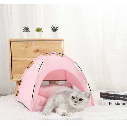 Cat Tent Cooling Mat  Dog House Pet Sofa Camping Dog Bed With Cushion For Dog Kennel Indoor Cat Nest Cat Bed Pets Products — product detail