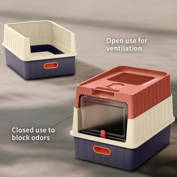 Red Drawer-Style Cat Litter Box – supplier product photo
