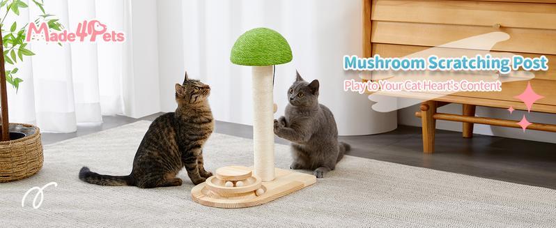 Mushroom Cat Scratcher with Ball Track — product detail