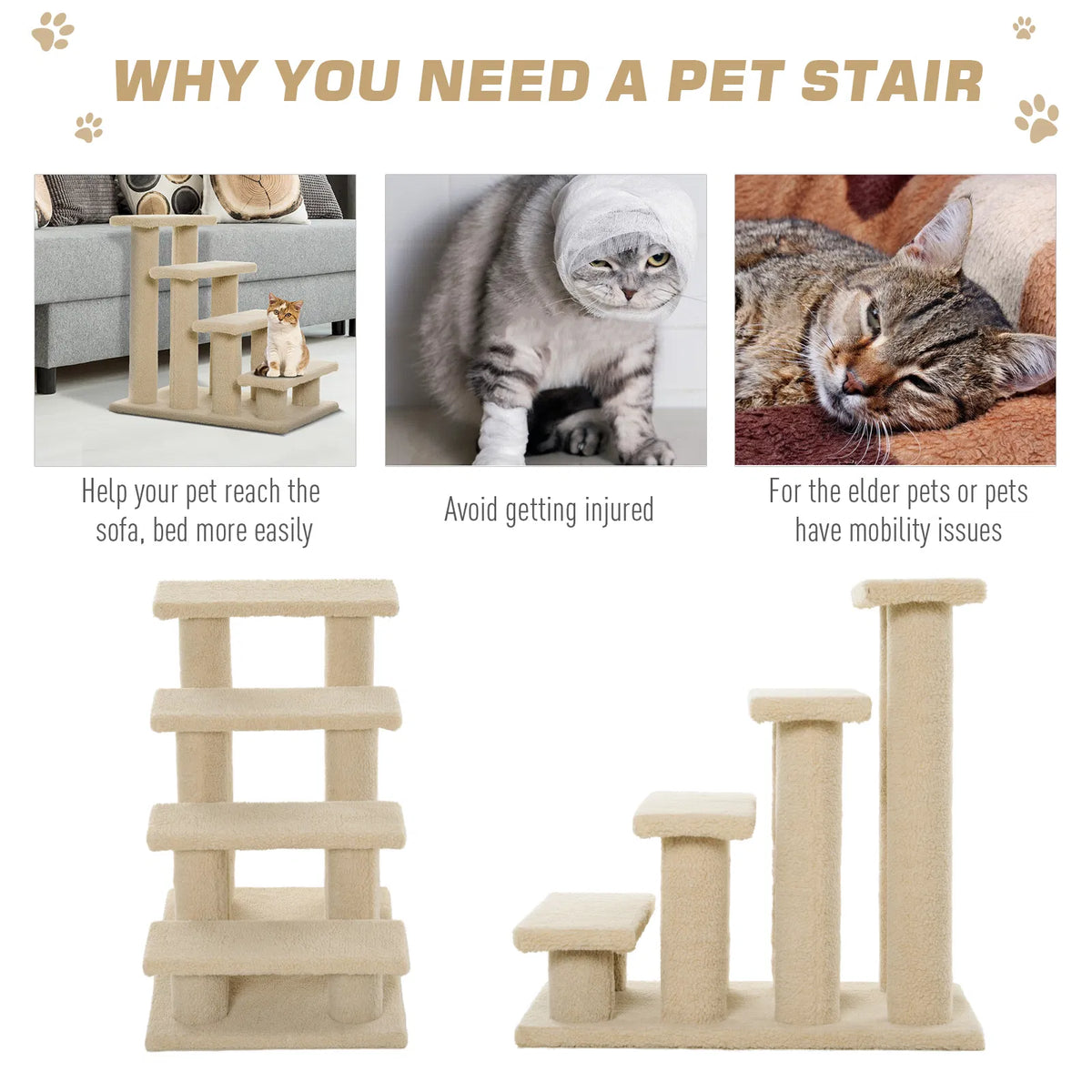 Pet Steps with Scratching Post — product detail