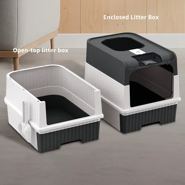 Dual-Entry Cat Litter Box with Drawer – supplier product photo