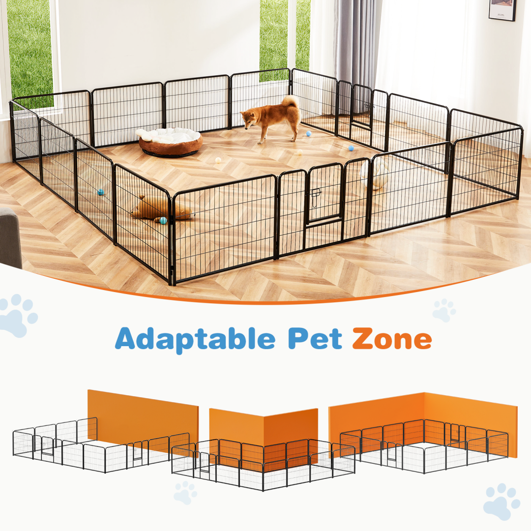 24-Inch Metal Dog Exercise Pen with Door — 8 Panels — product detail