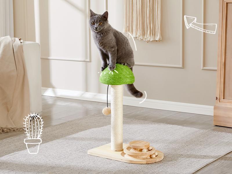 Mushroom Cat Scratcher with Ball Track — product detail