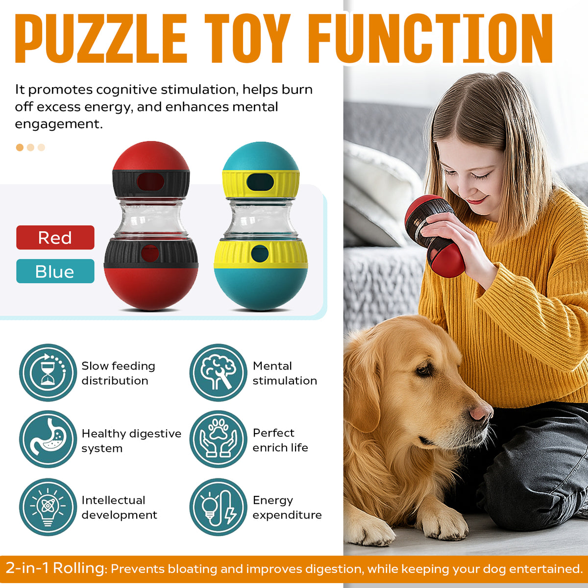 Adjustable Dog Treat-Dispensing Ball – supplier product photo