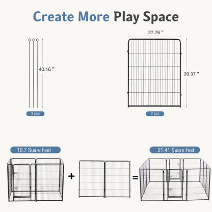 Foldable Metal Pet Fence with Door — product detail