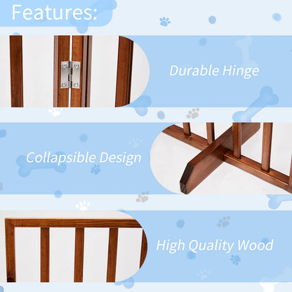 Wooden Dog Gate — Brown — product detail