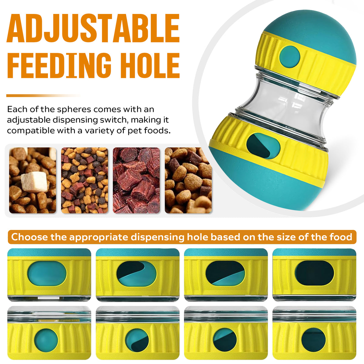 Adjustable Dog Treat-Dispensing Ball – supplier product photo