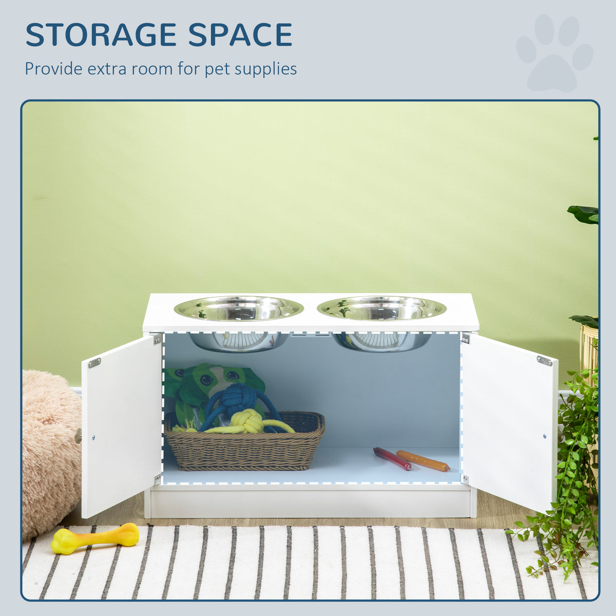 Large Dog Feeding Station with Storage — product detail