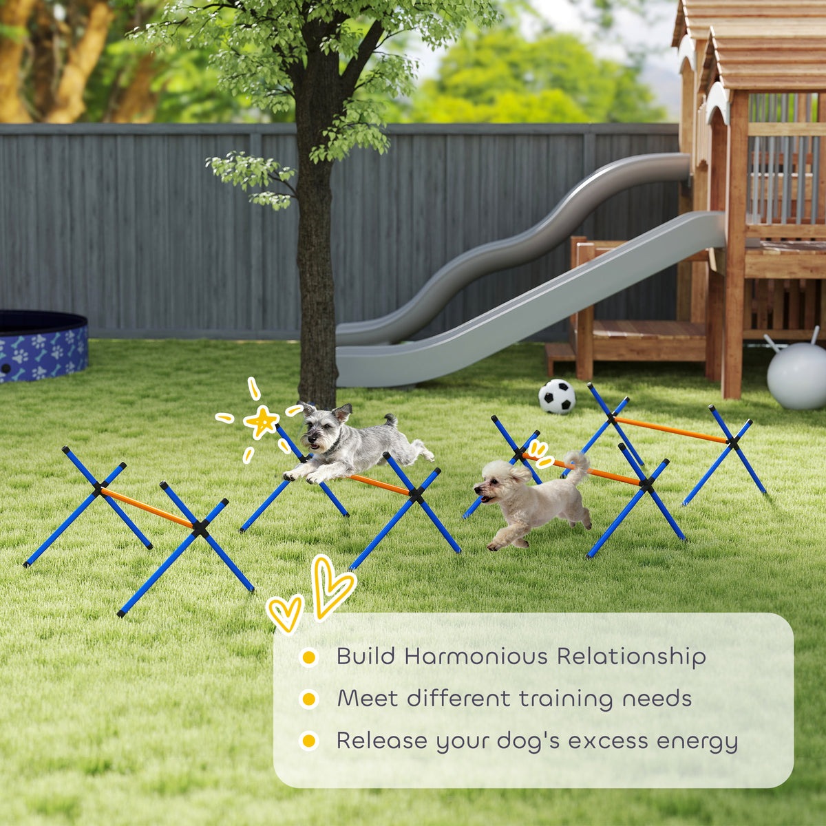 Four-Piece Dog Agility Jump Set — product detail